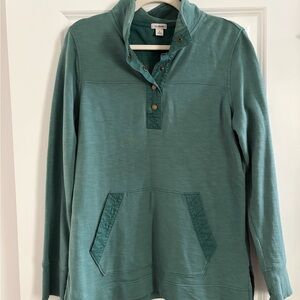 L.L. Bean Teal Button-Up Collar Shirt